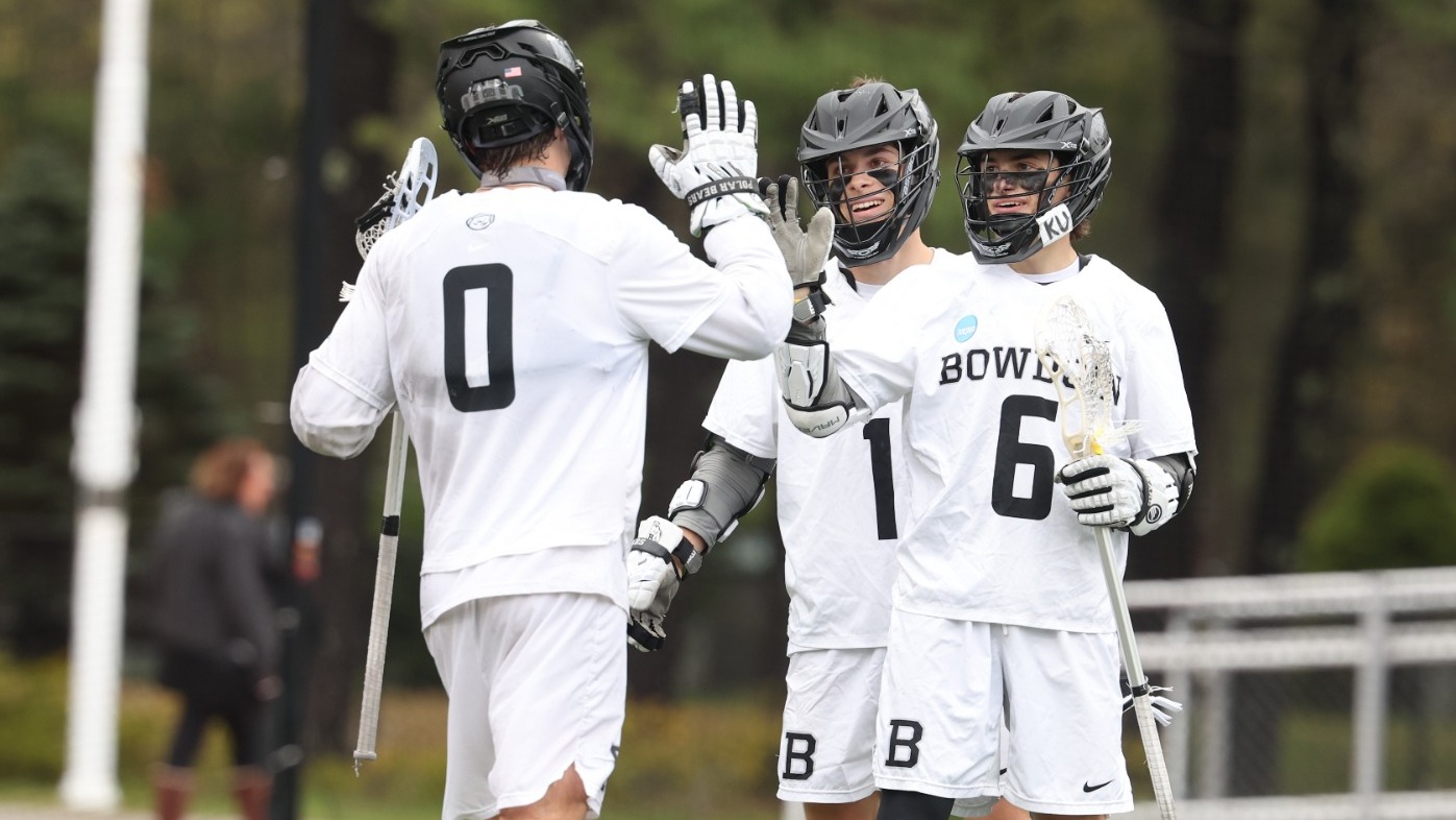 Men's lacrosse celebration