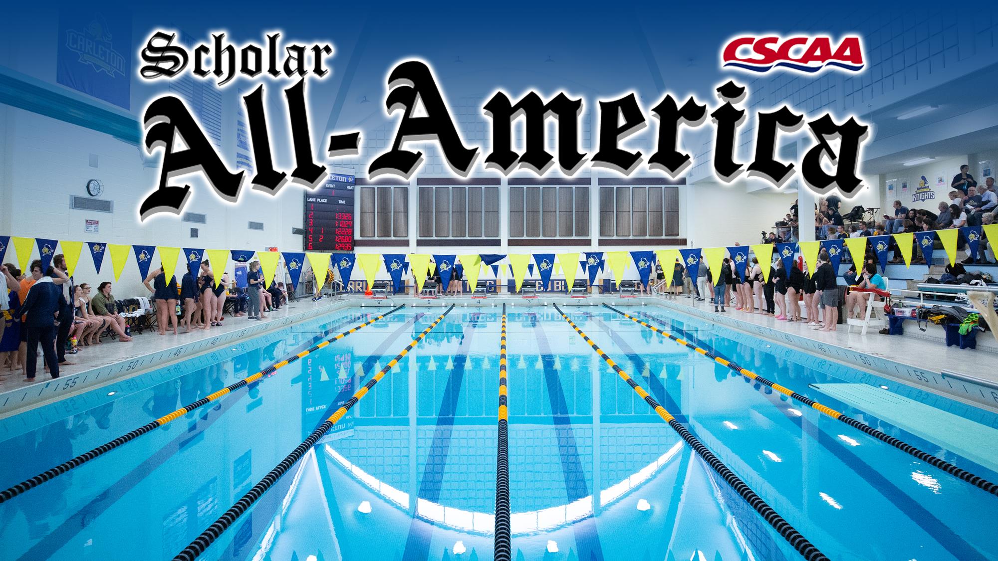 Picture of Thorpe Pool overlaid with CSCAA's Scholar All-America logo
