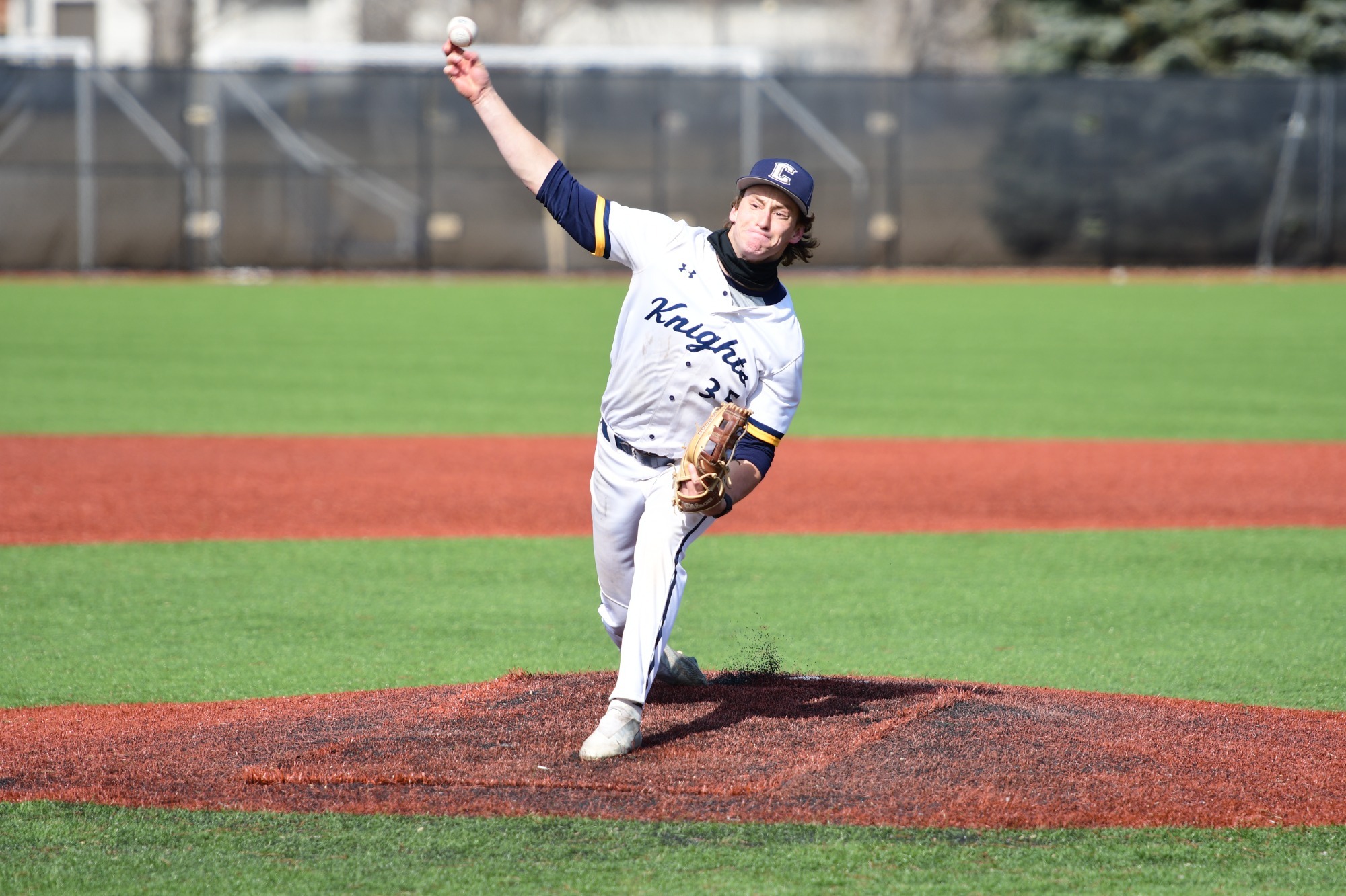 Sam Chutkow pitches.