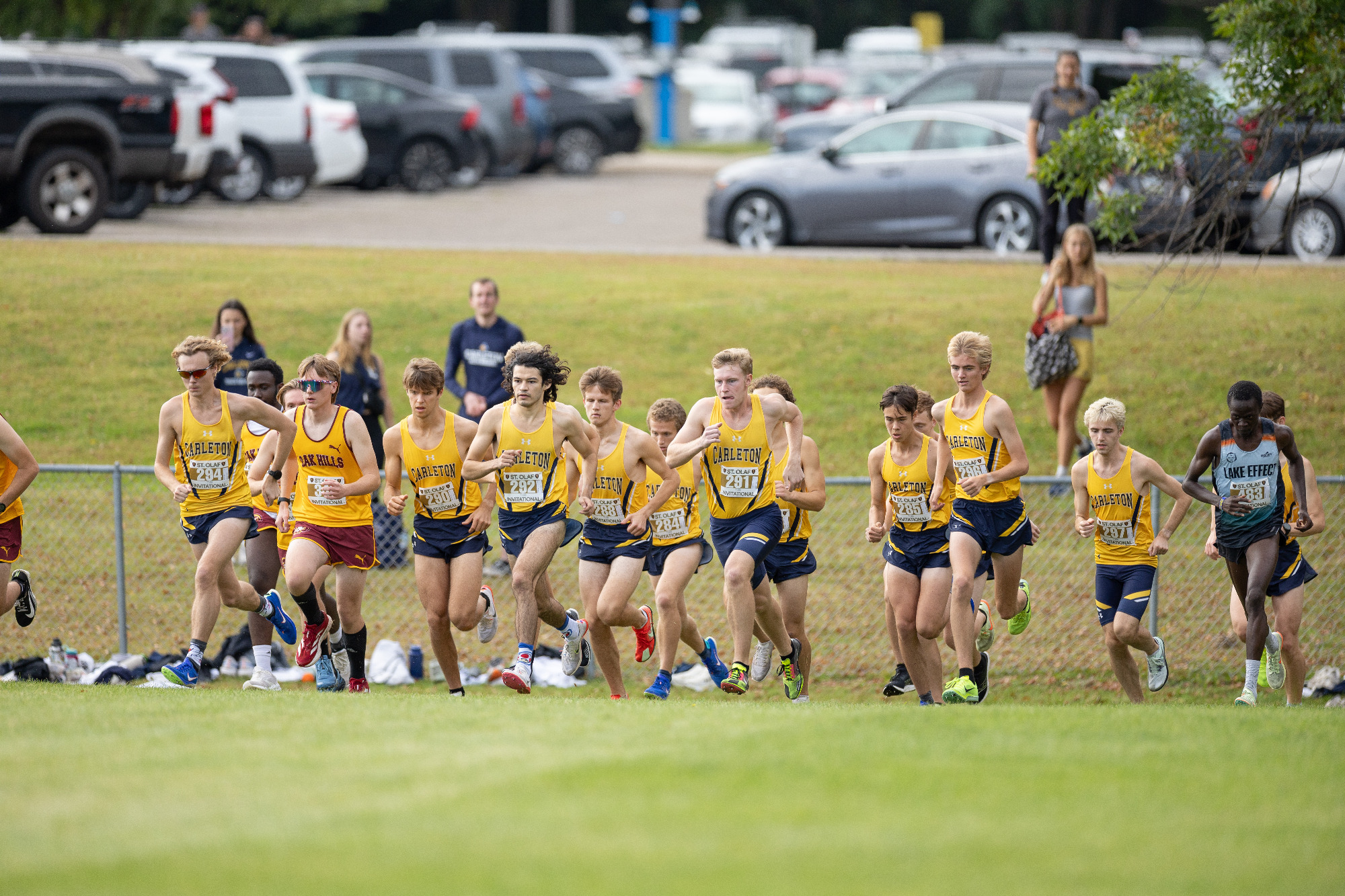 The Knights break from the to start the race