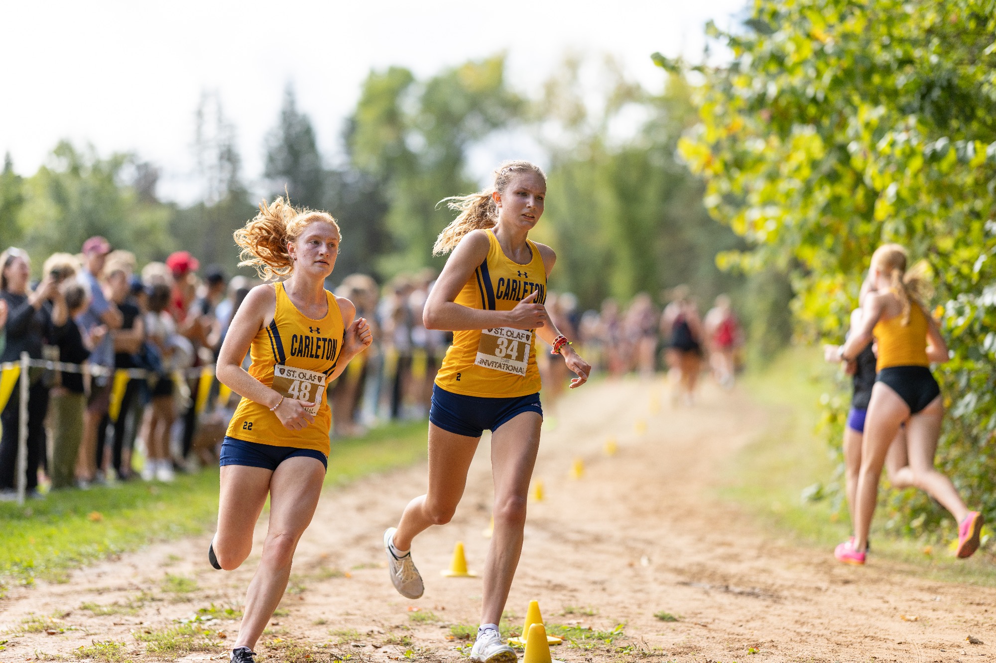Amelia Campbell and Lauren Tittel round a bend