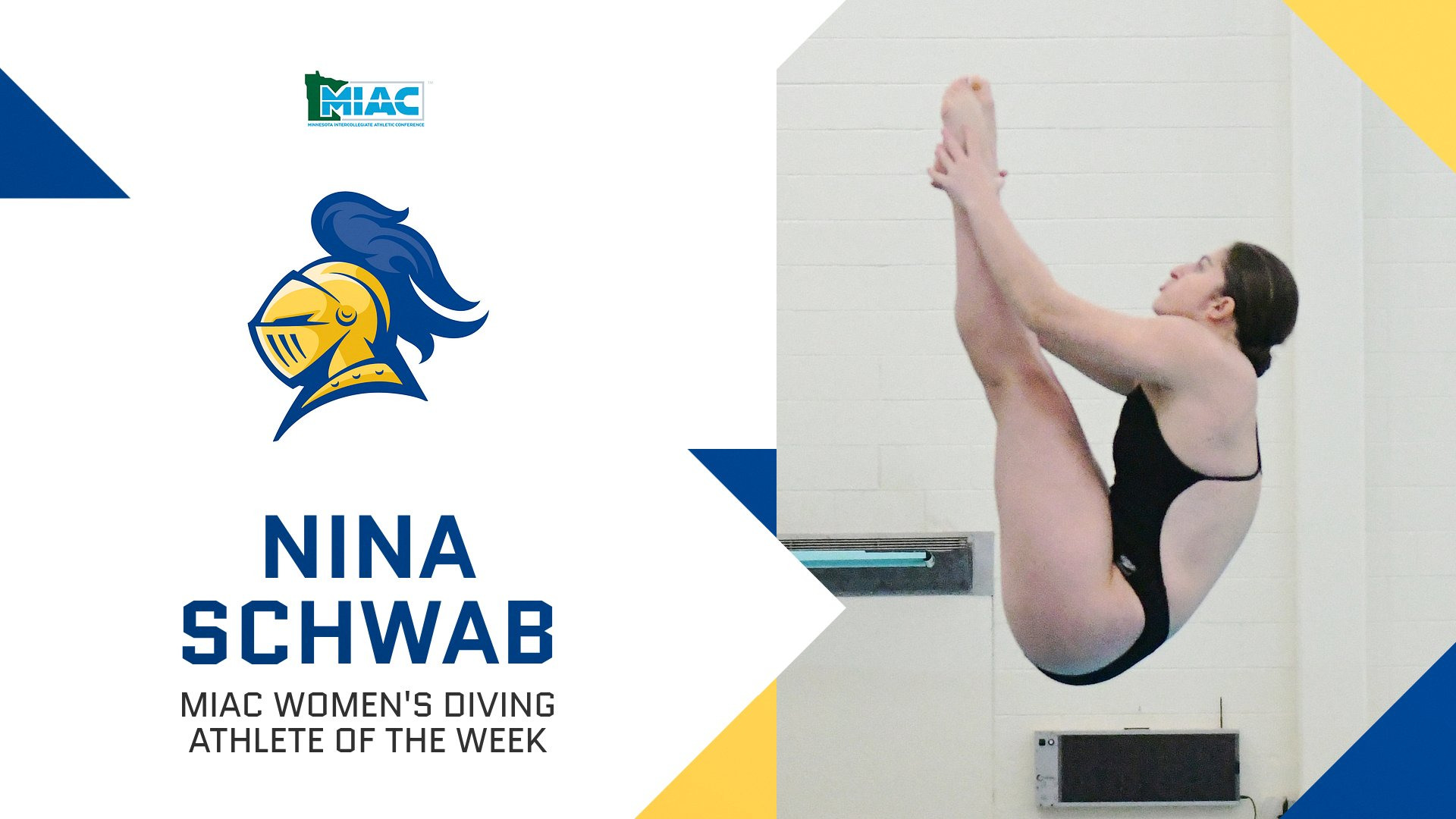 Nina Schwab in pike position; text reads, 