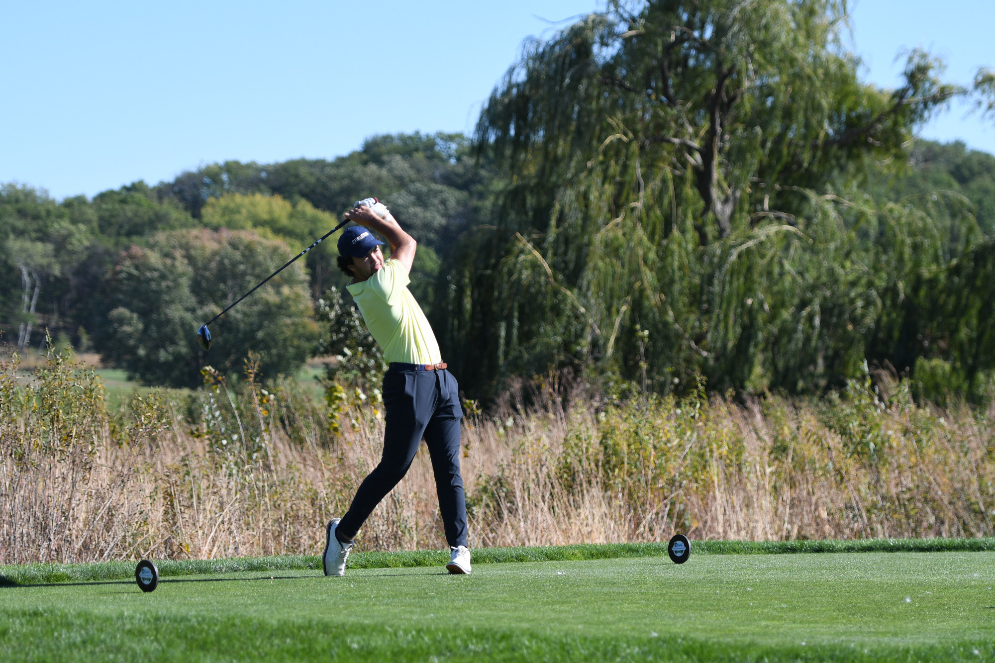Gordon Walker hits a tee shot