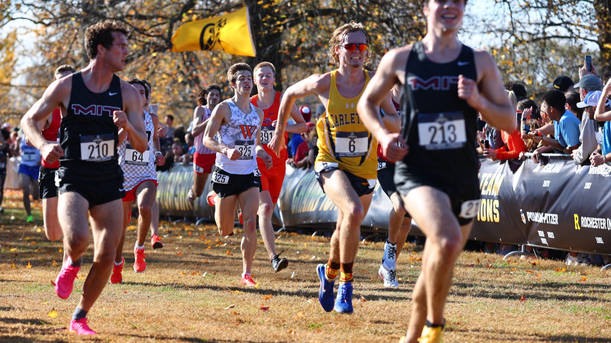 Gabe Nichols sprints toward the finish line.