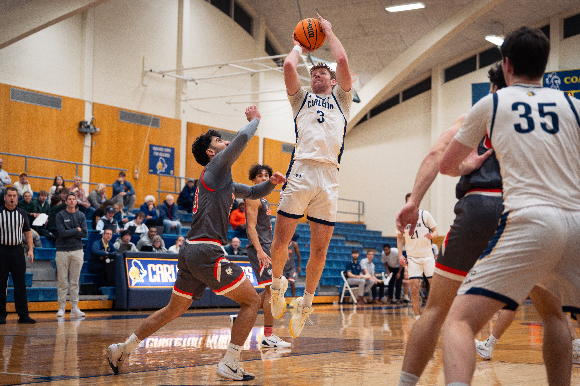 Sam Koelling pulls up for a jumpshot