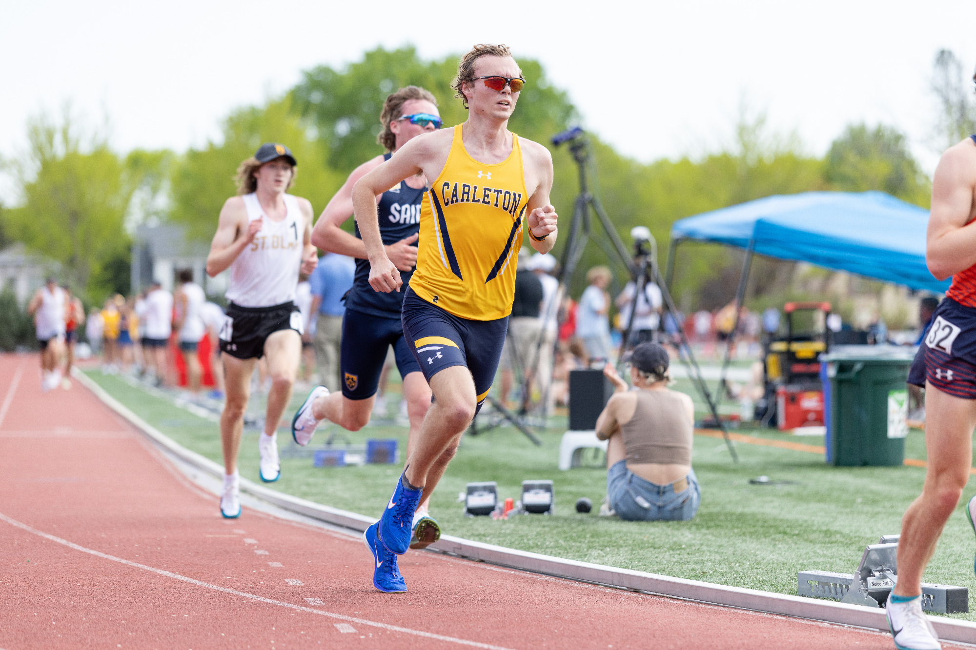 Gabe Nichols leading his race