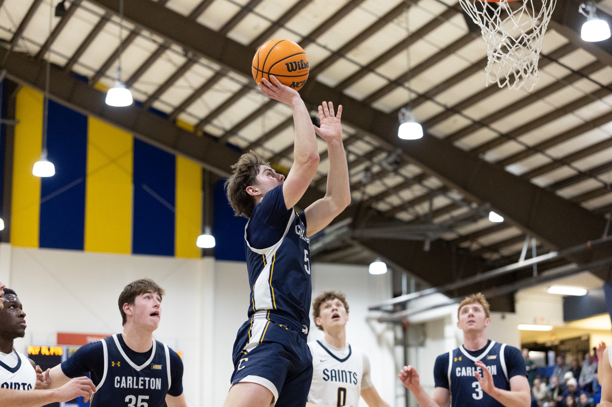 Matt Drake shoots the ball.
