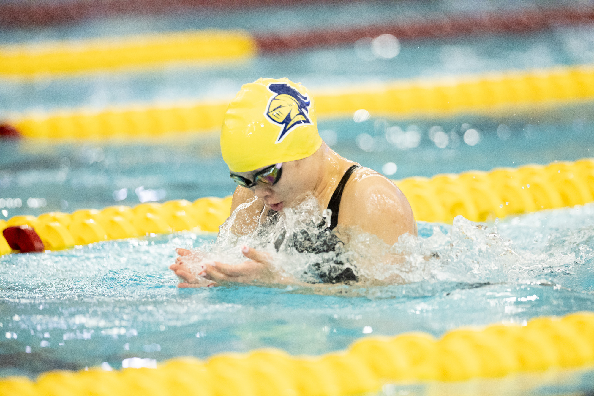 Emma Yao in a breaststroke race
