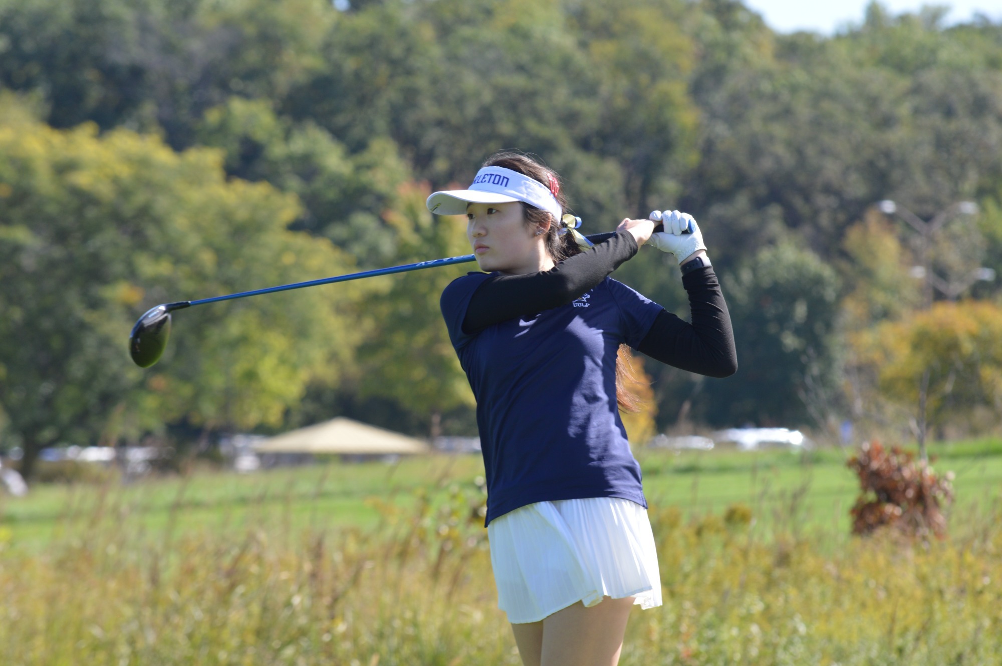 Angela Yu holds her finish in the opening round of the 2026 MIAC Championships