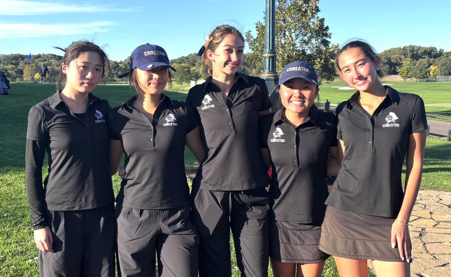 The women's golf team poses for a team picture following the 2026 MIAC Championships