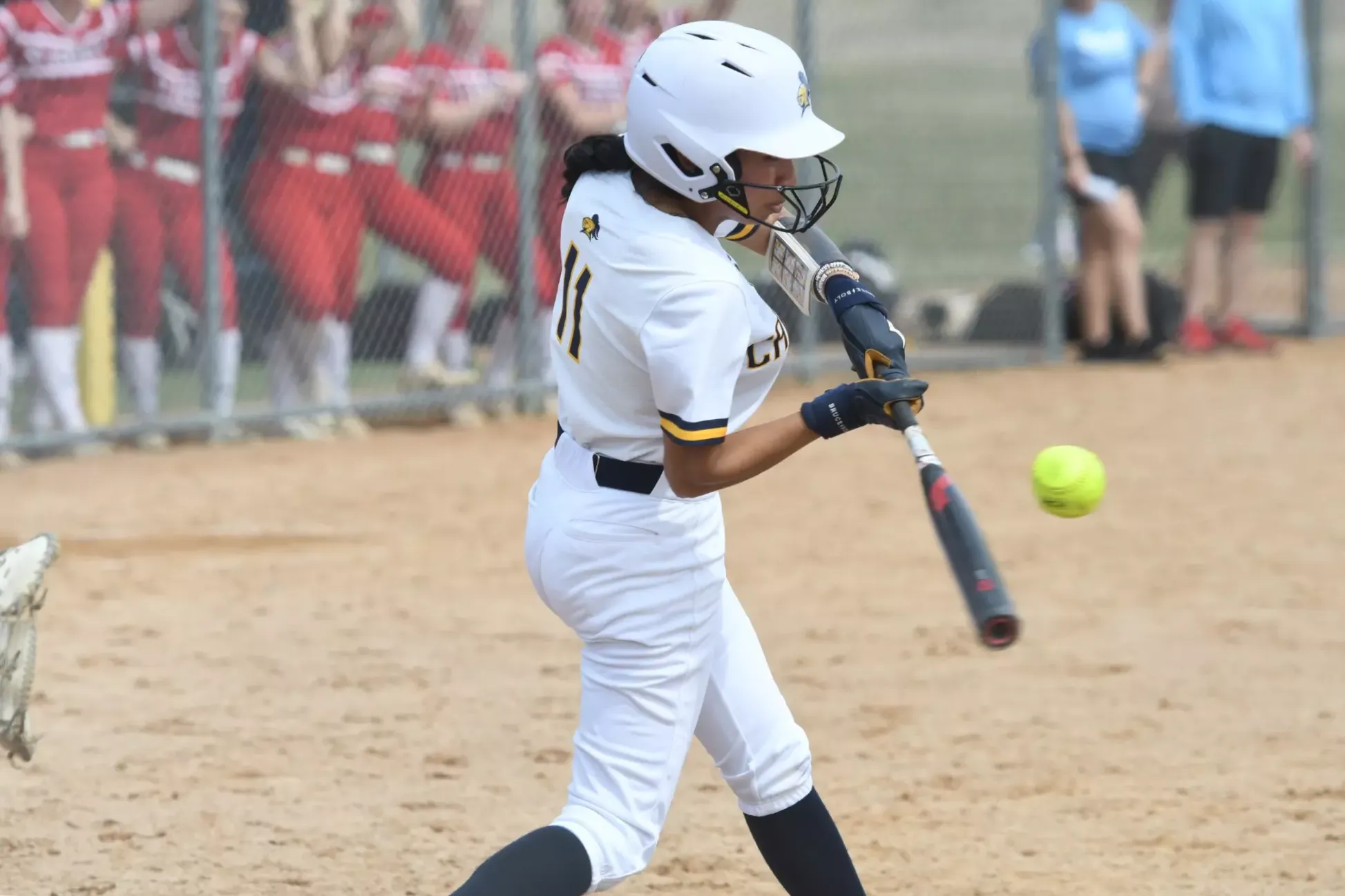 Samantha Rodriguez bats.