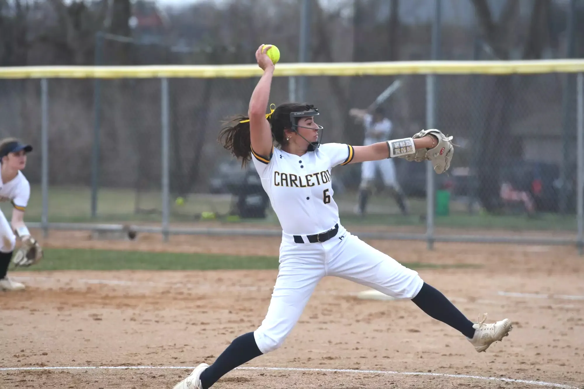 Rachel Block pitches.