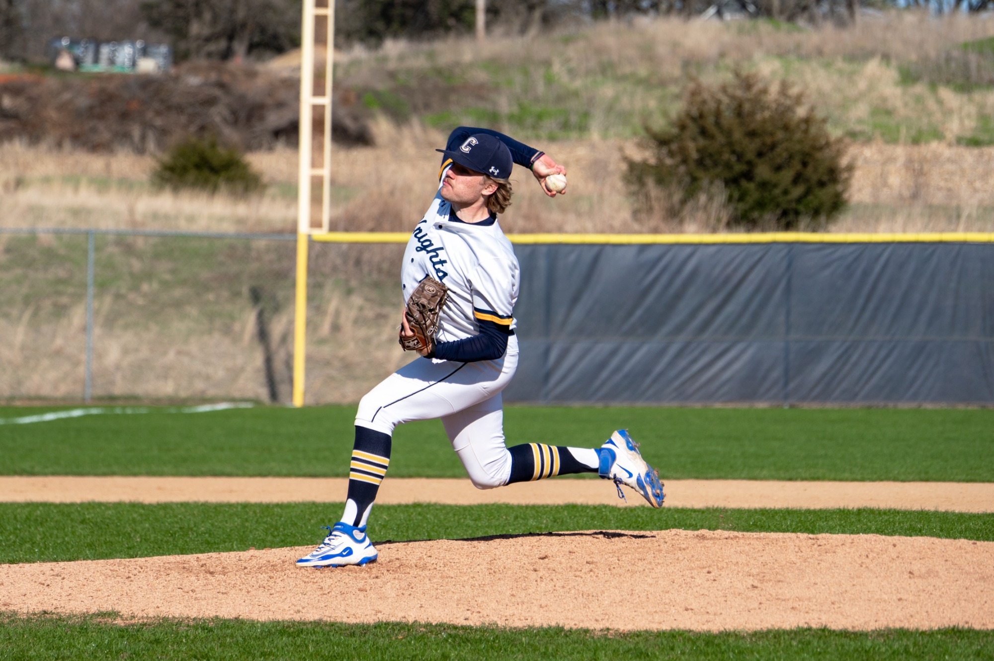 Jackson Corcoran throws a pitch