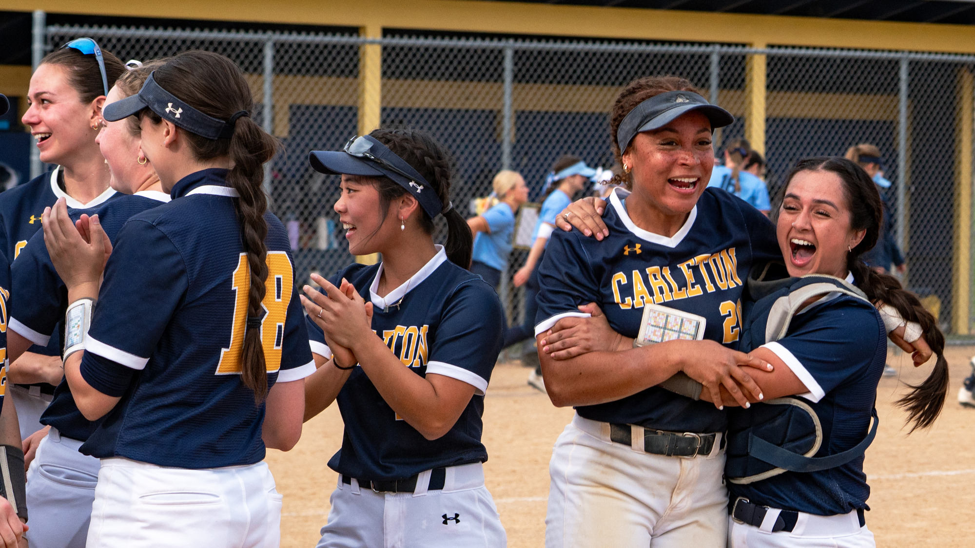 The Knights celebrate clinching a playoff berth