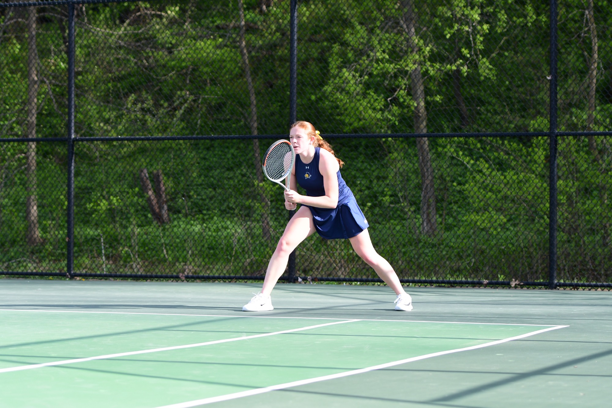 Ryann Witter stands ready for the serve.