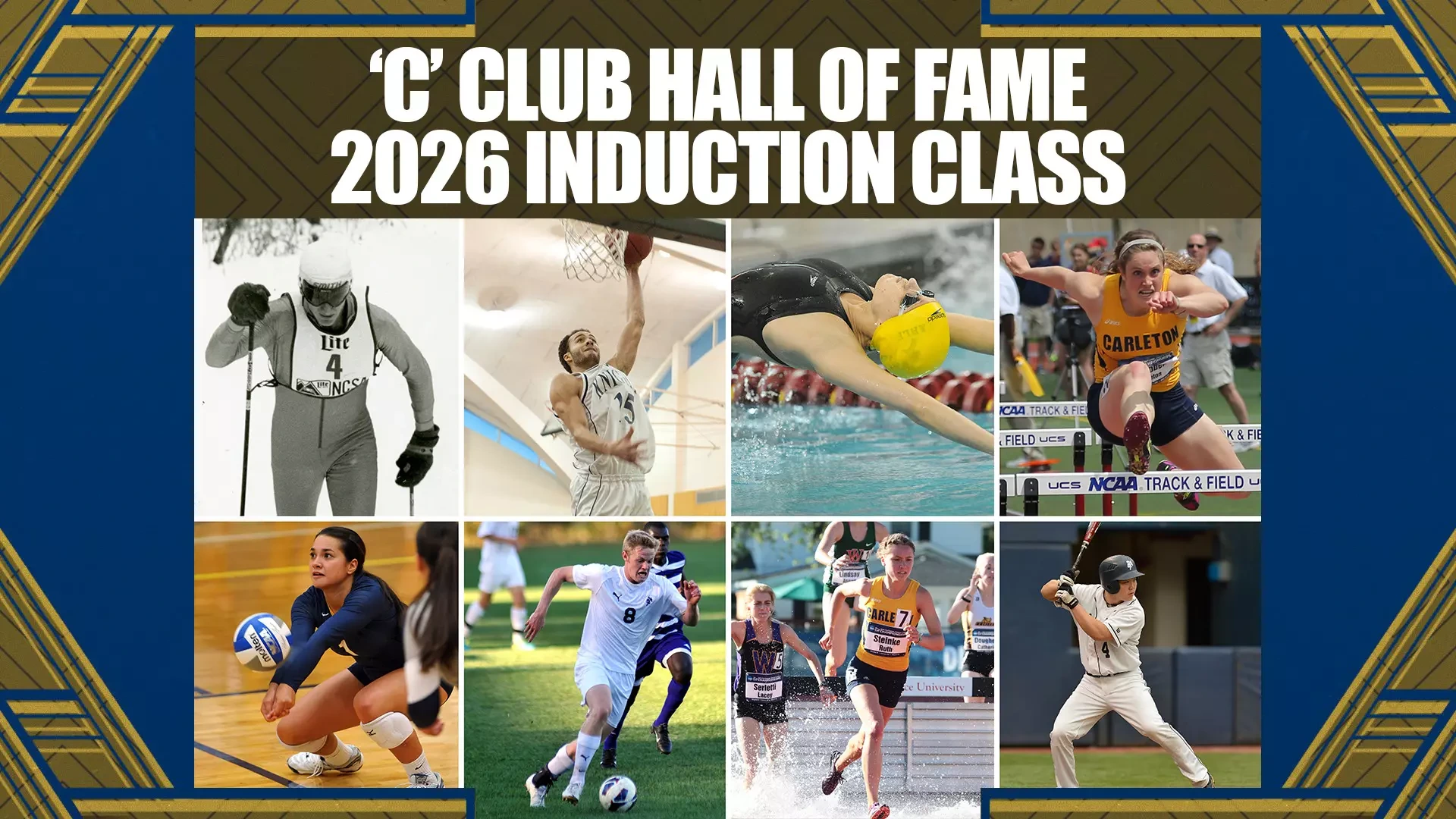 action photos of Phil Bowen, Jeremy Sutherland, Kale Zicafoose, Amelia Campbell, Camille Benson, Branden McGarrity, Ruth Steinke, and Hayden Tsutsui; text reads, 