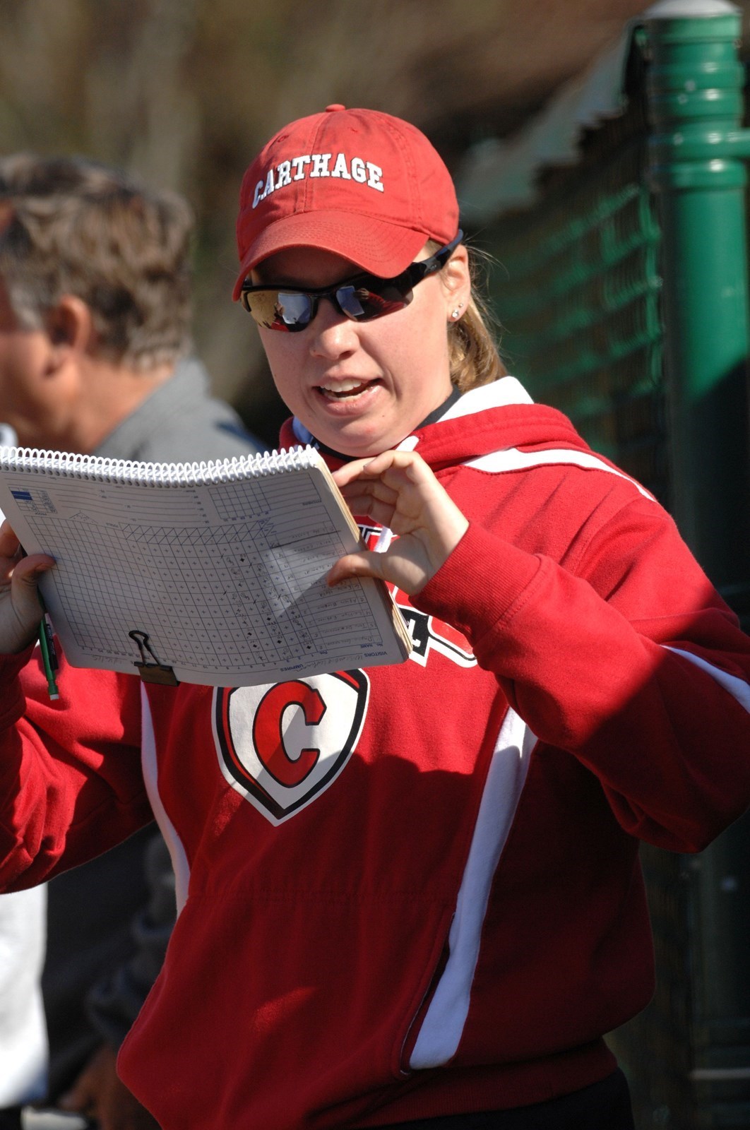 Graduate assistant coach Vicki Pyan