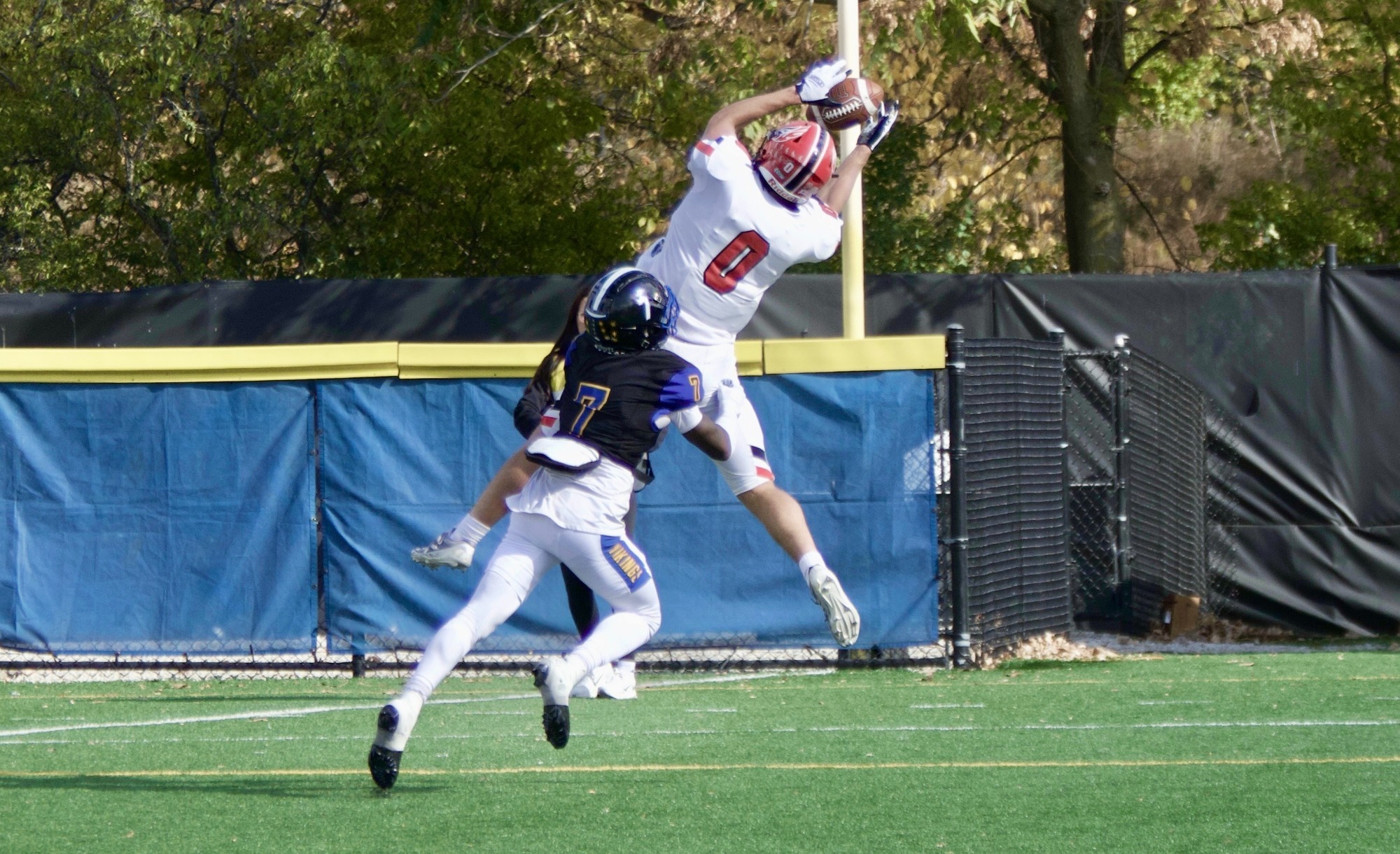 Gavin Betts grabs a touchdown pass in the endzone 