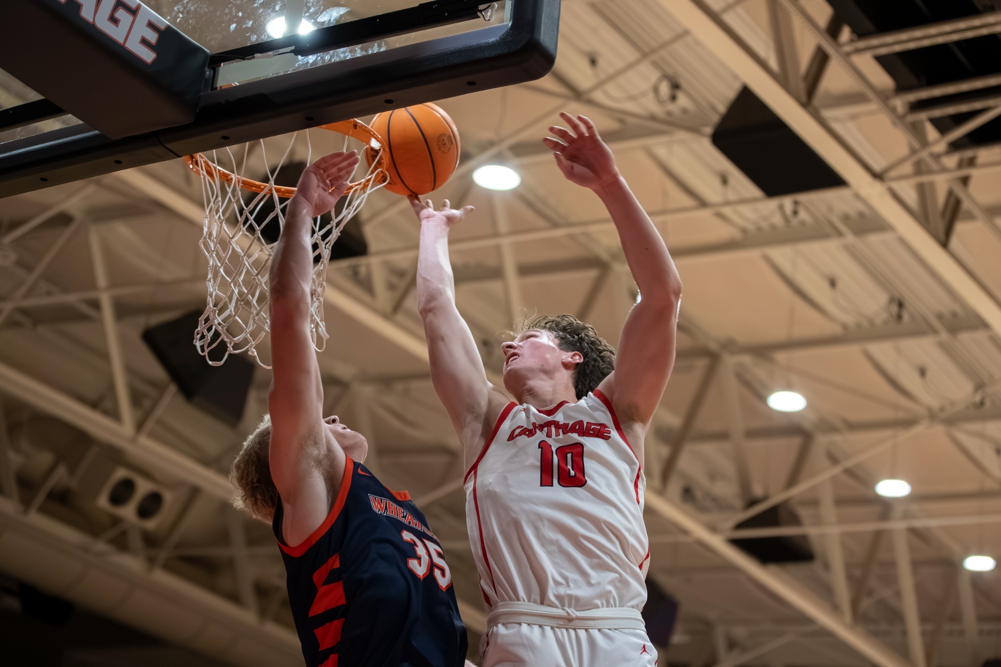 Ryan Johnson goes for a layup