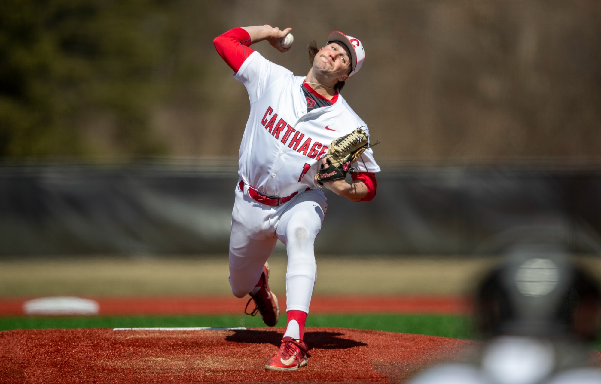 Bryce Schaum throwing a pitch 