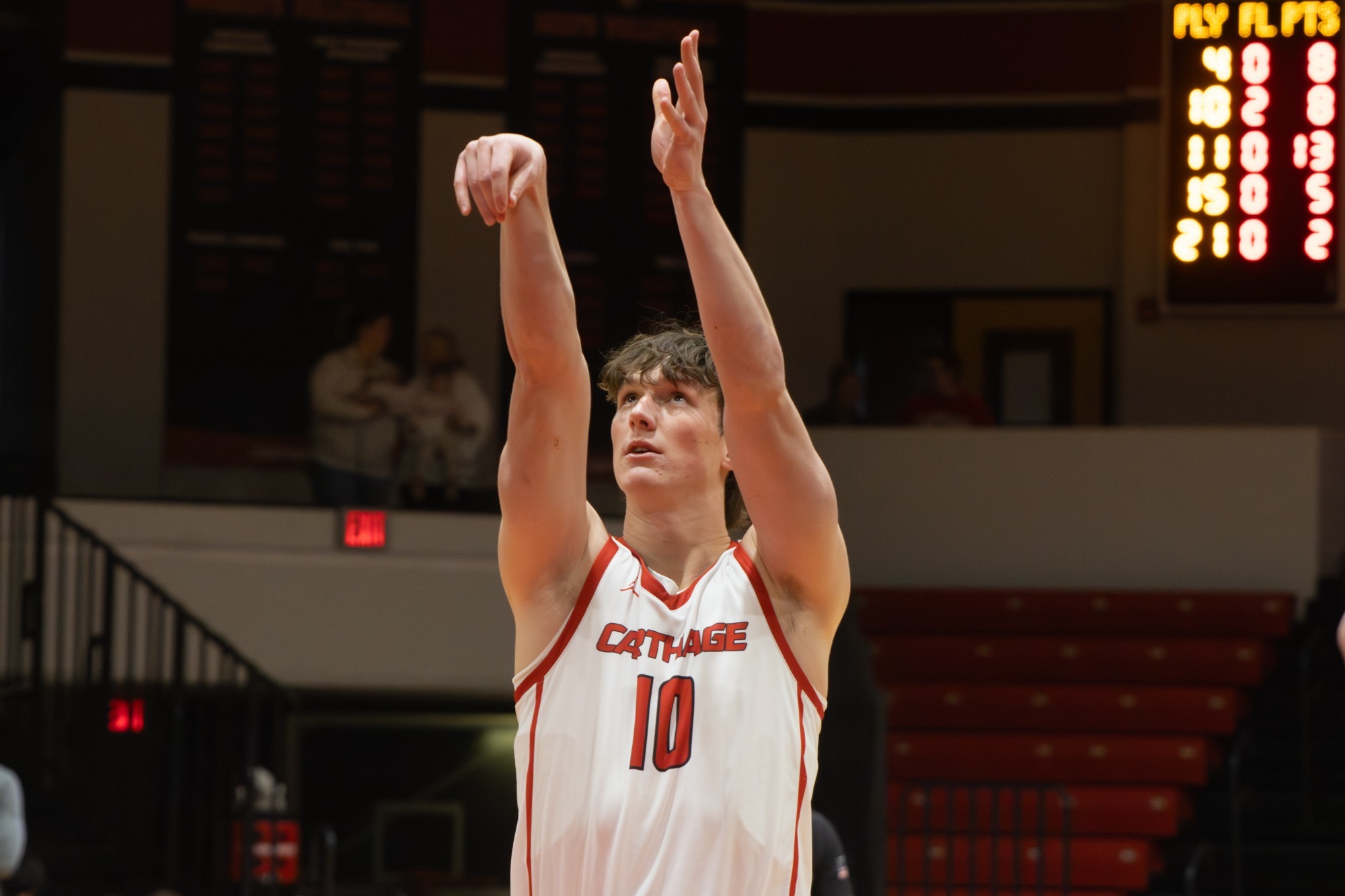 Ryan Johnson shooting a free throw