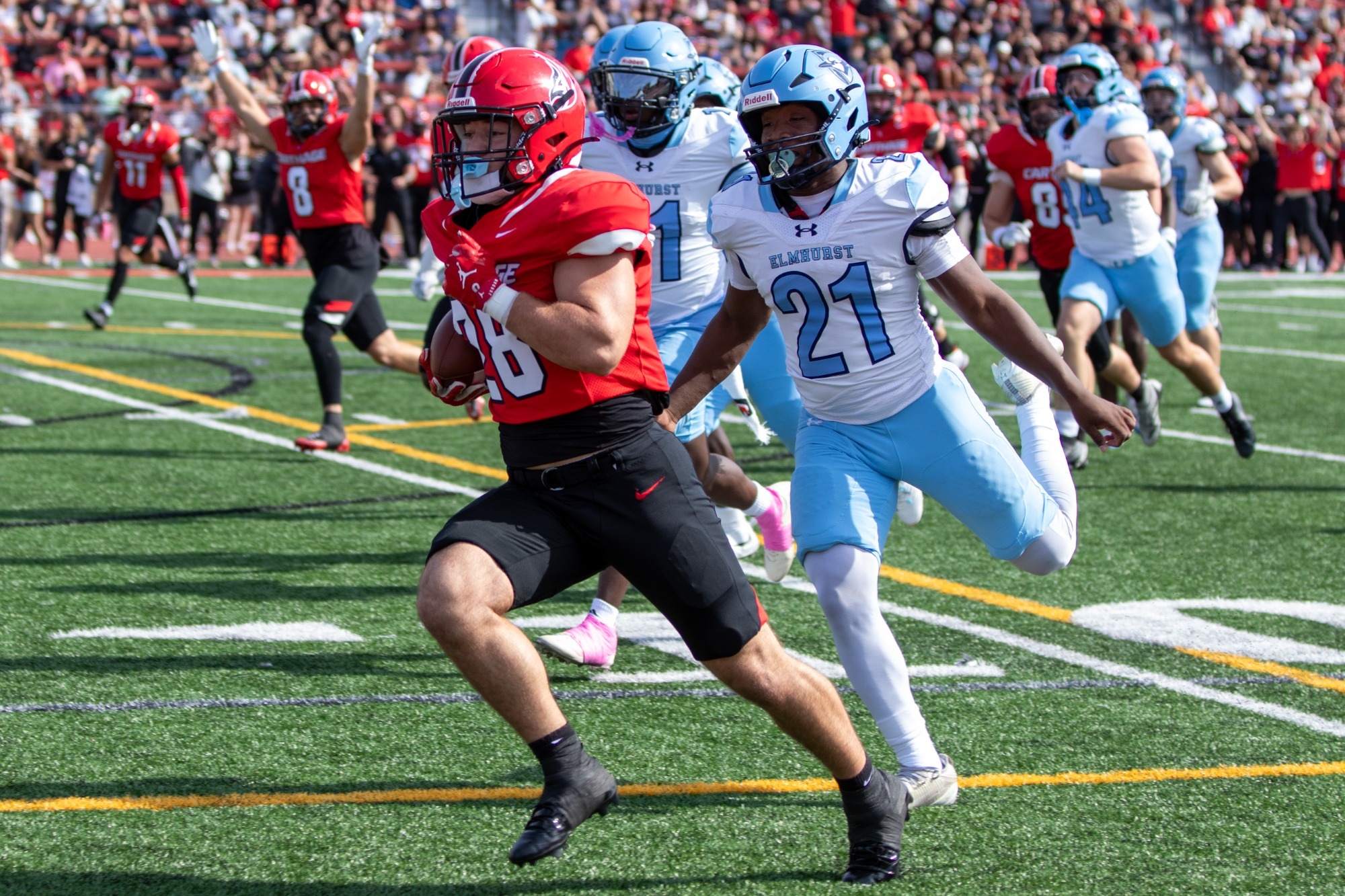 Haiden Janke runs the ball