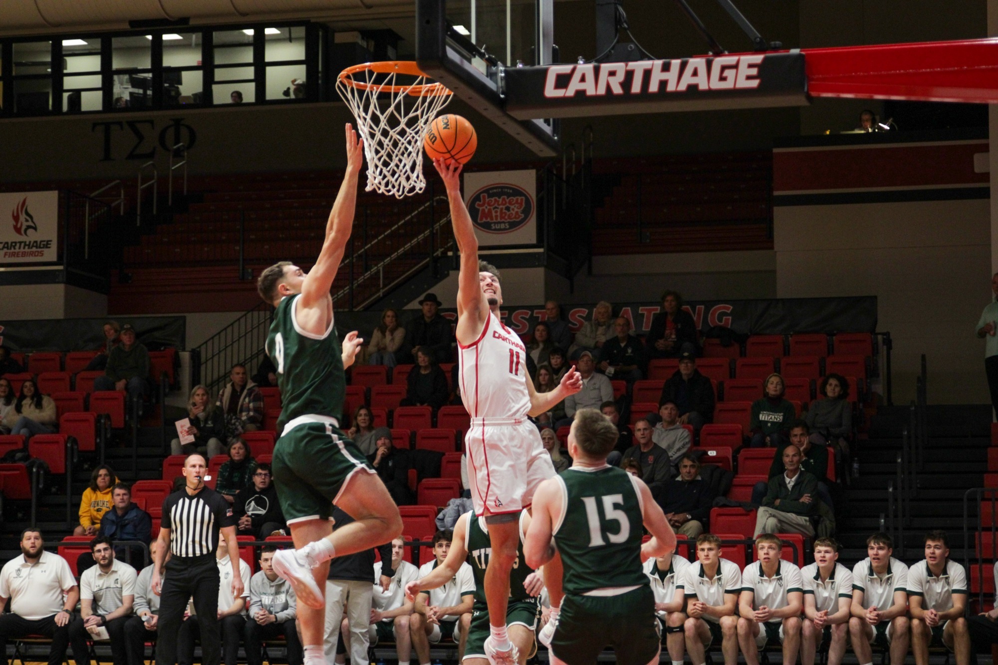 Riley Brooks goes for a layup 