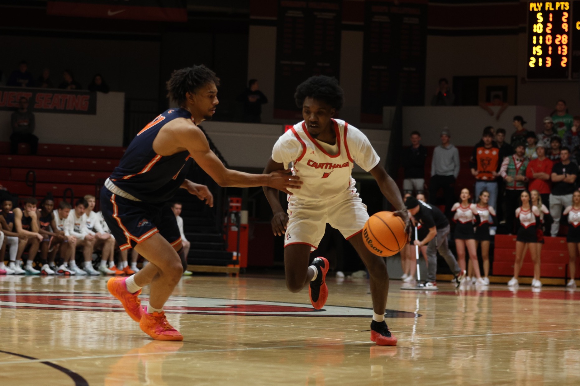 Antuan Nesbitt dribbles past a defender
