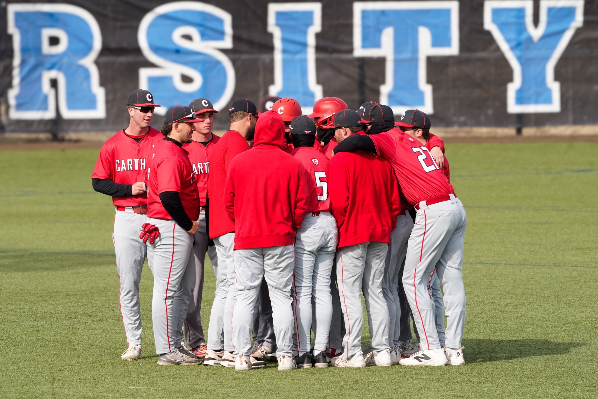 Baseball team gathers together
