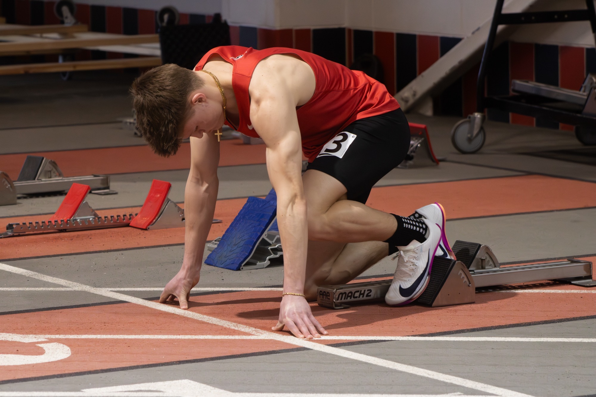 Voye-Landon prepares for the 55m dash