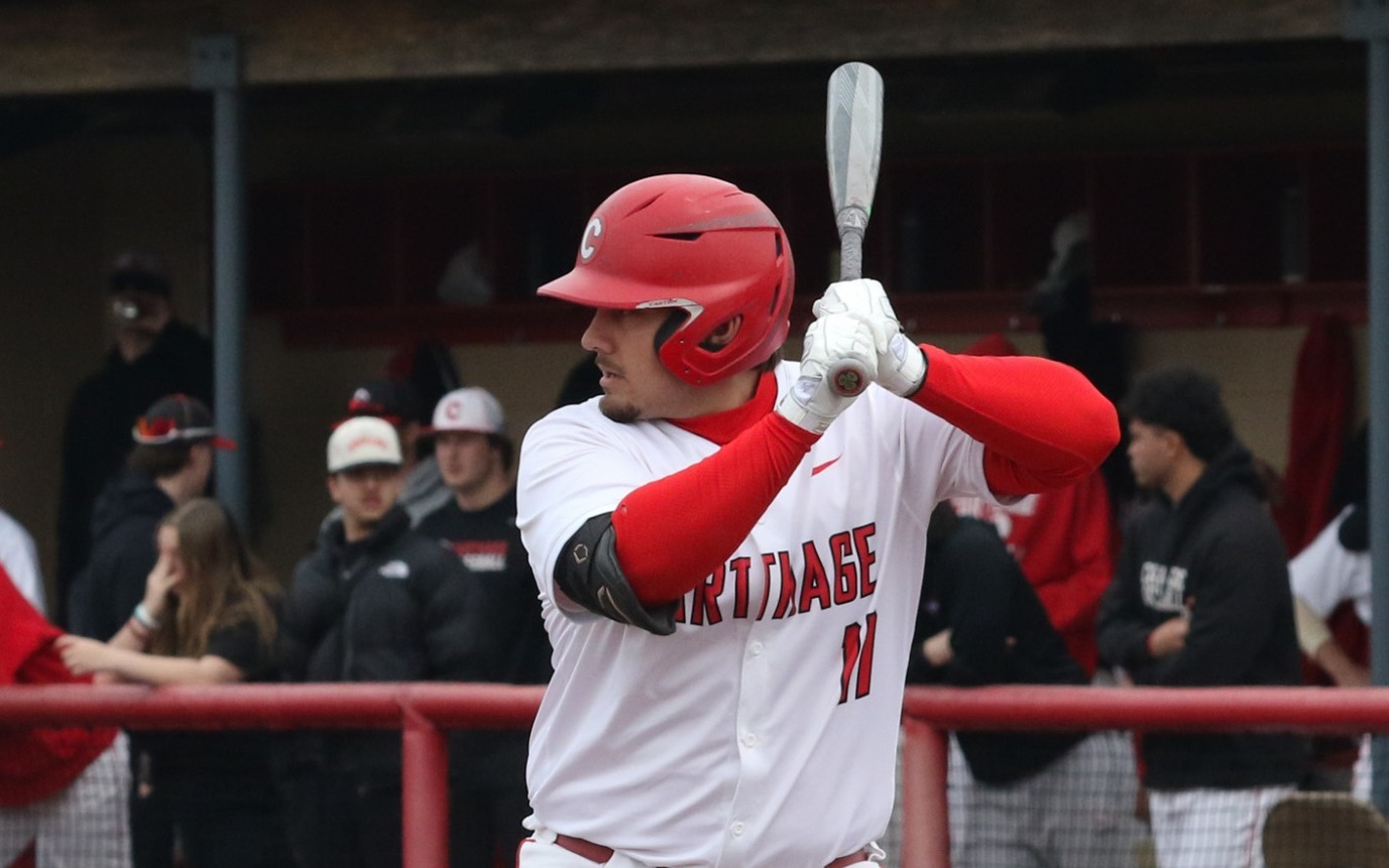 Joe Zuleger looks to make contact in his at-bat
