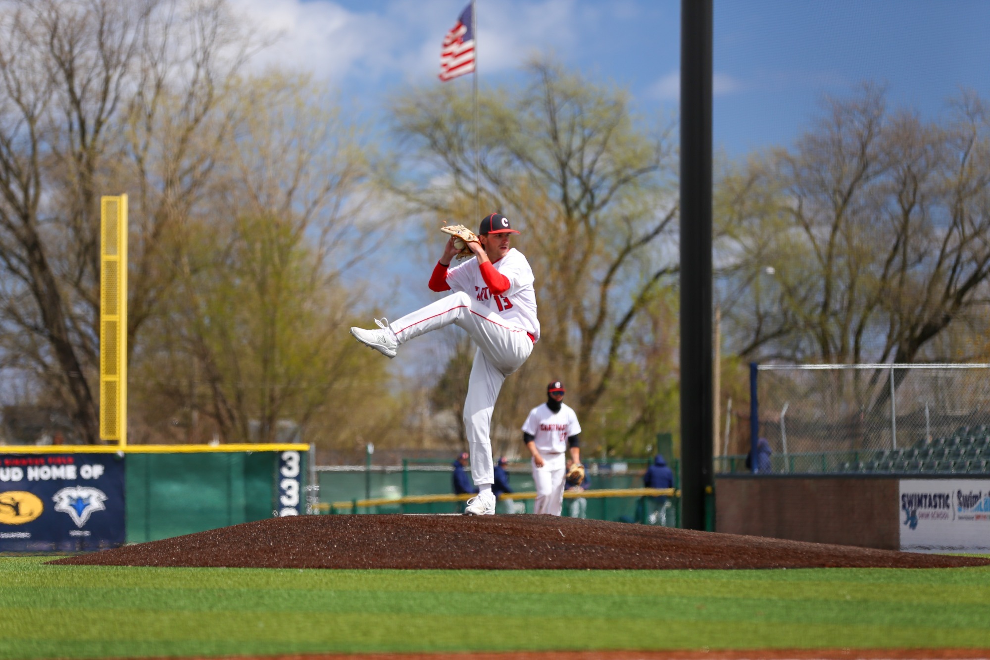 Wyatt Modory delivers a pitch at Simmons Field