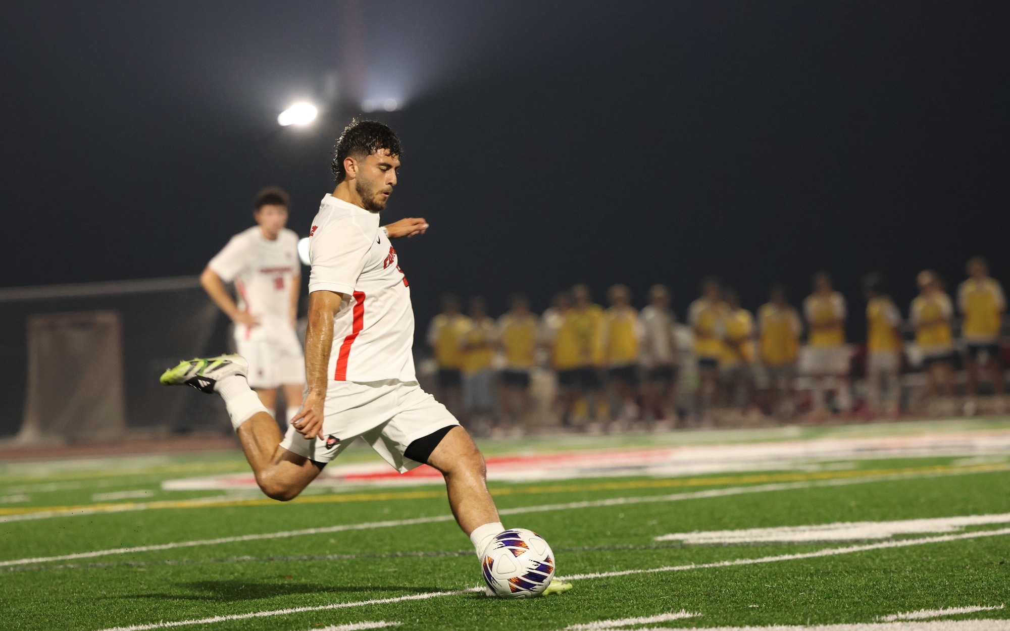 Juan Ramirez attempts a free kick