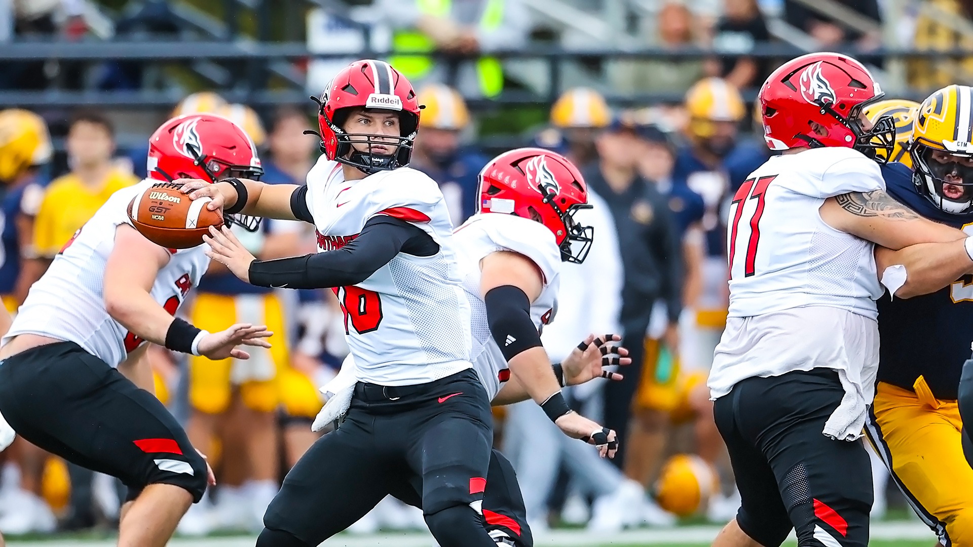 Carthage quarterback drops back to pass