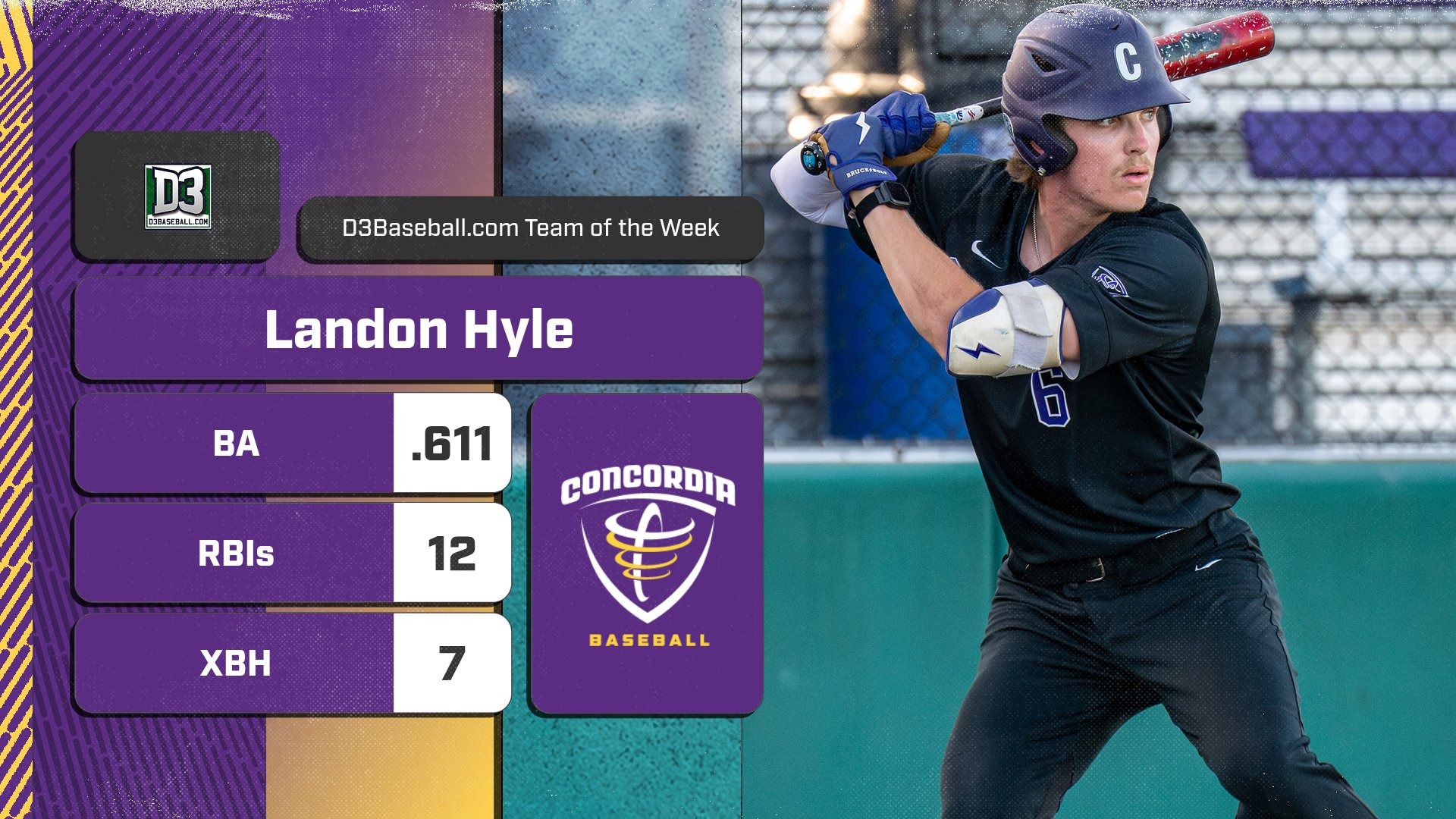 Landon Hyle D3Baseball.com TOTW 3.25.26