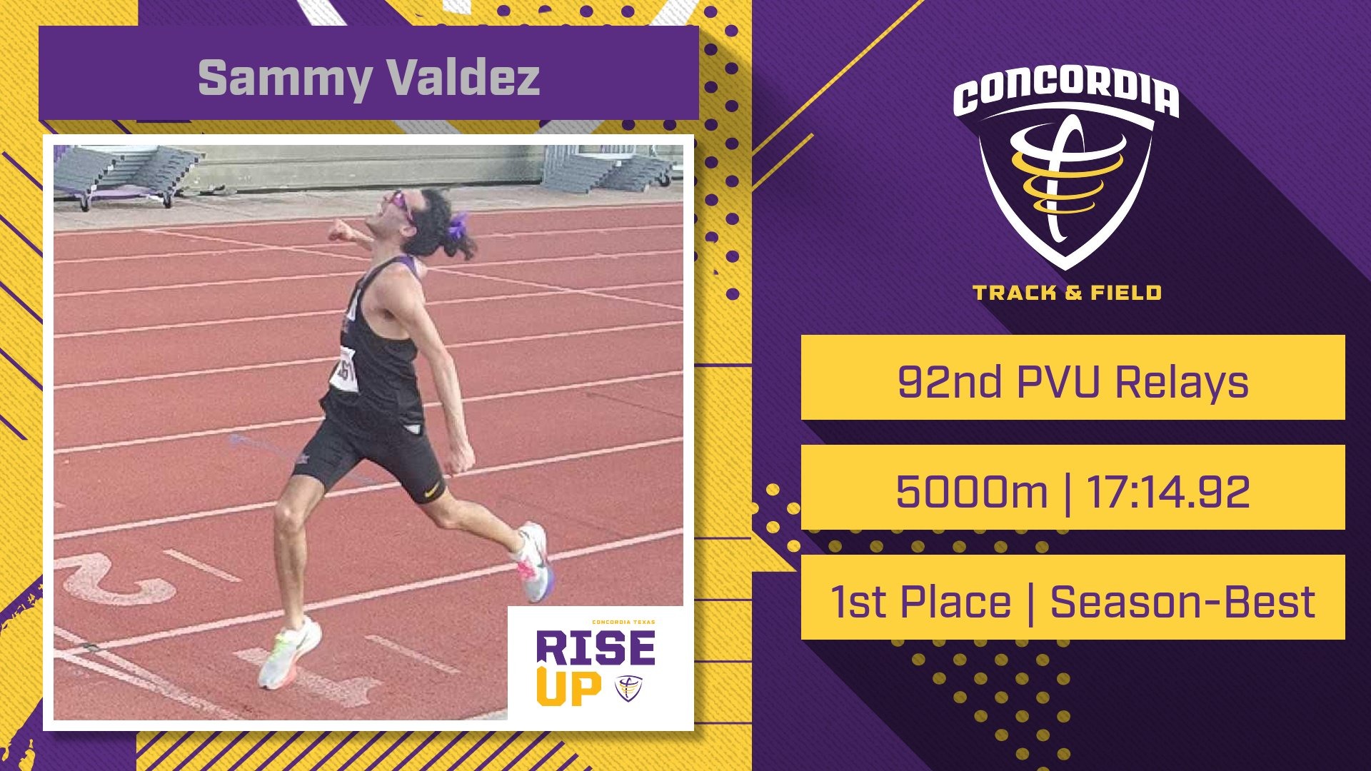 Samuel Valdez 5000m PV Relays Champ 3.27.26