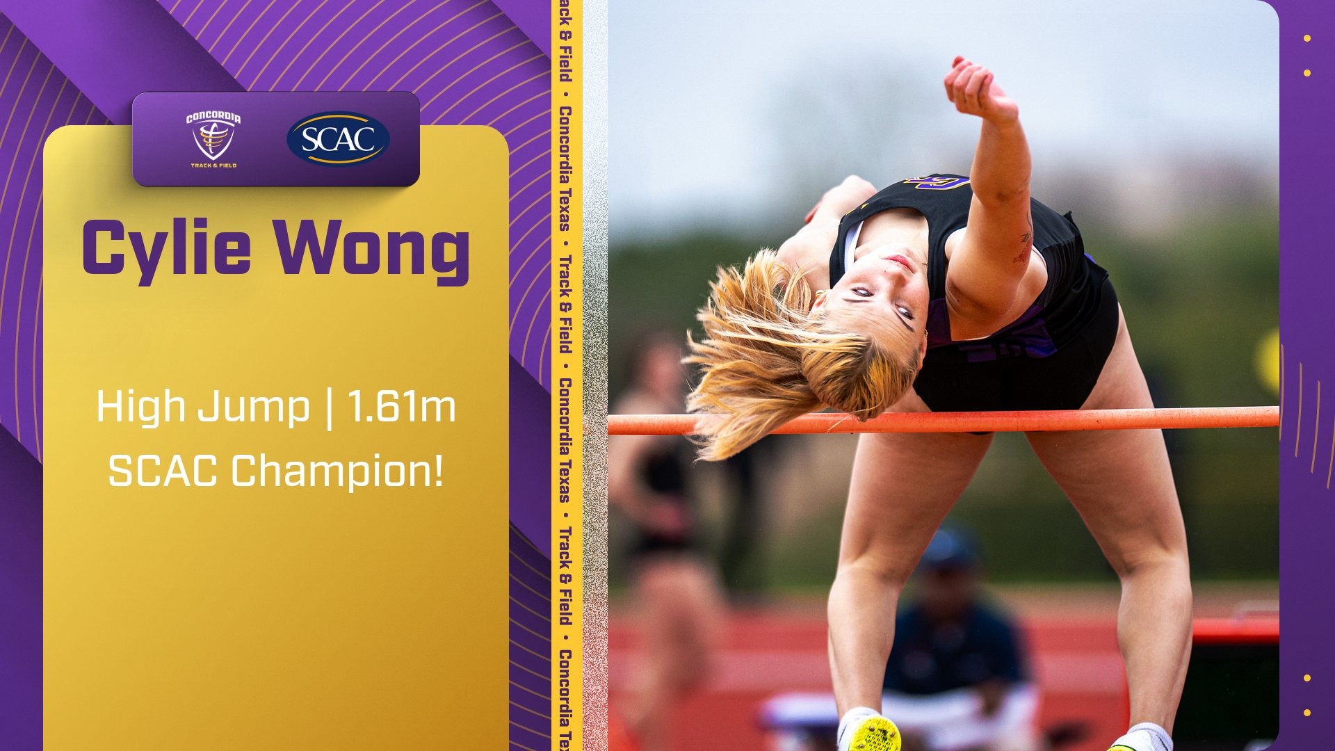 Cylie Wong High Jump 2026 SCAC Champion 4.25.26