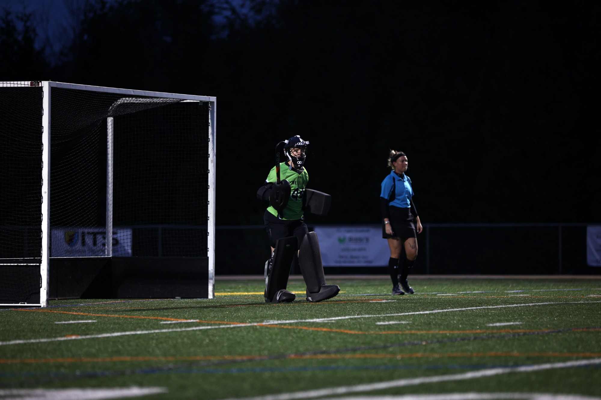 Brooke Golbeski playing field hockey vs. Stevens