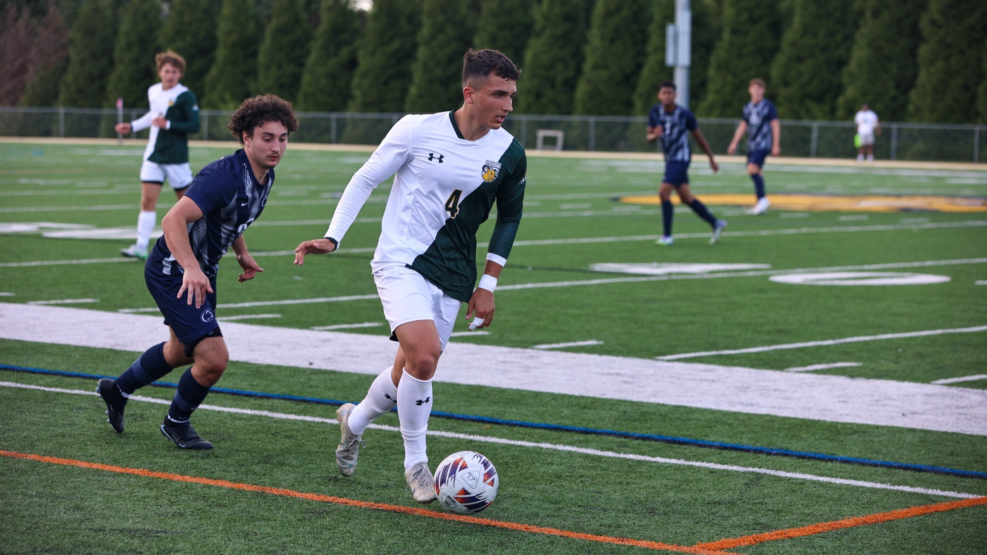 Gianluca D'Alterio playing soccer vs PSU Scranton