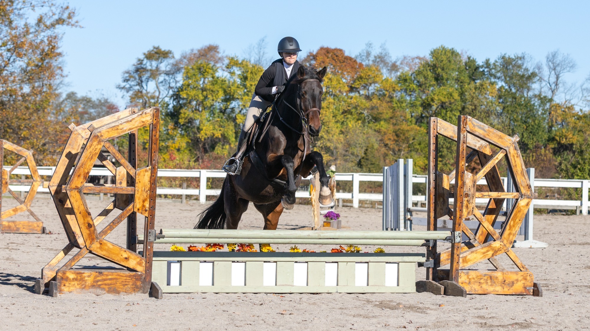 Grace Allen competing in Hunt Seat