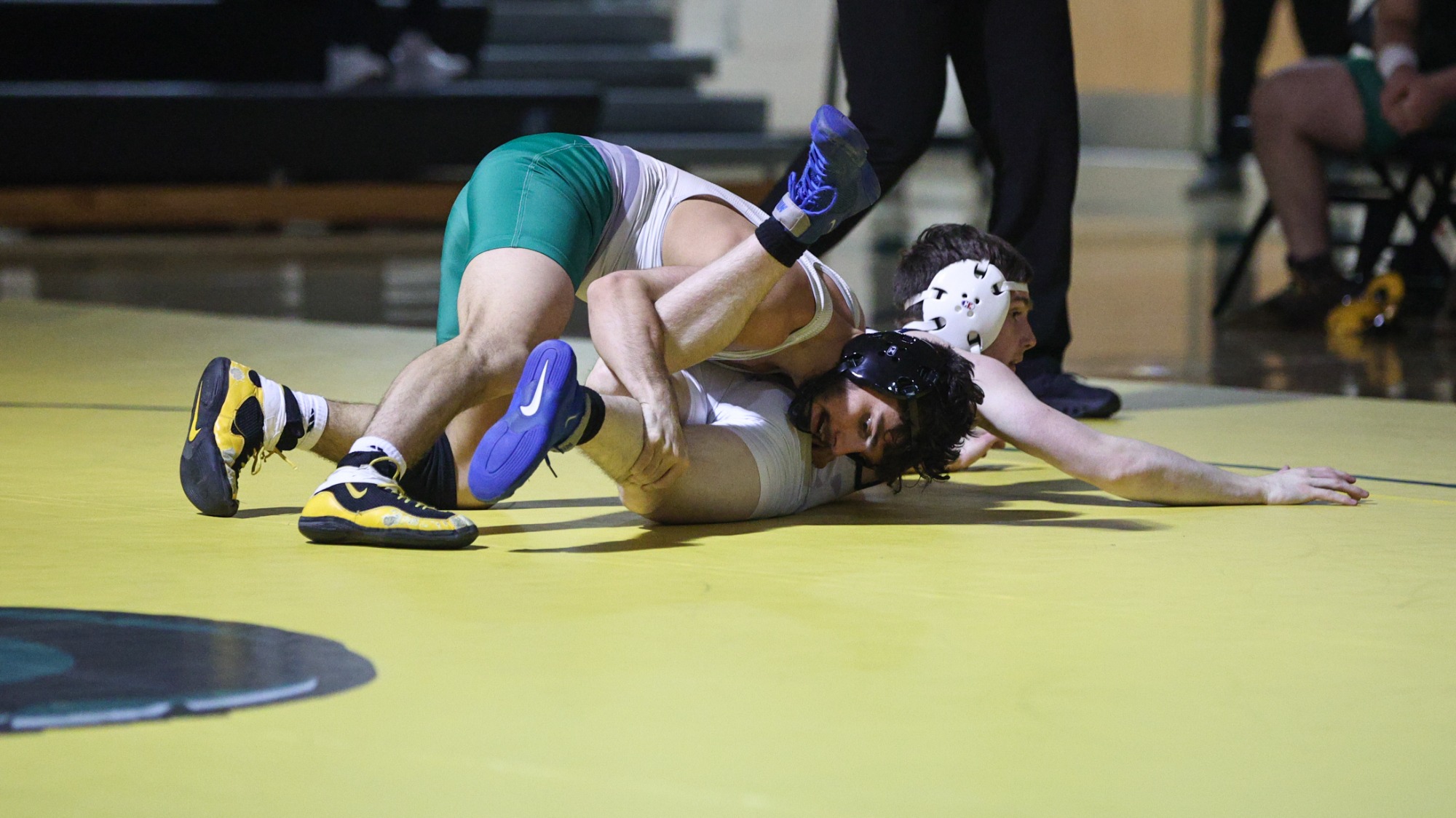 Ethan Liptzin wrestling against Messiah