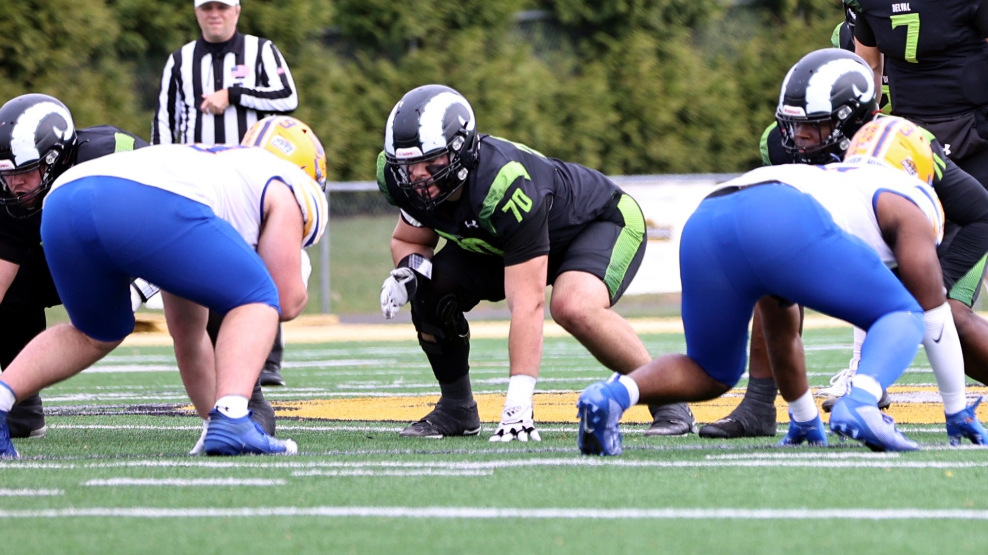 Dave Casas playing football vs Widener