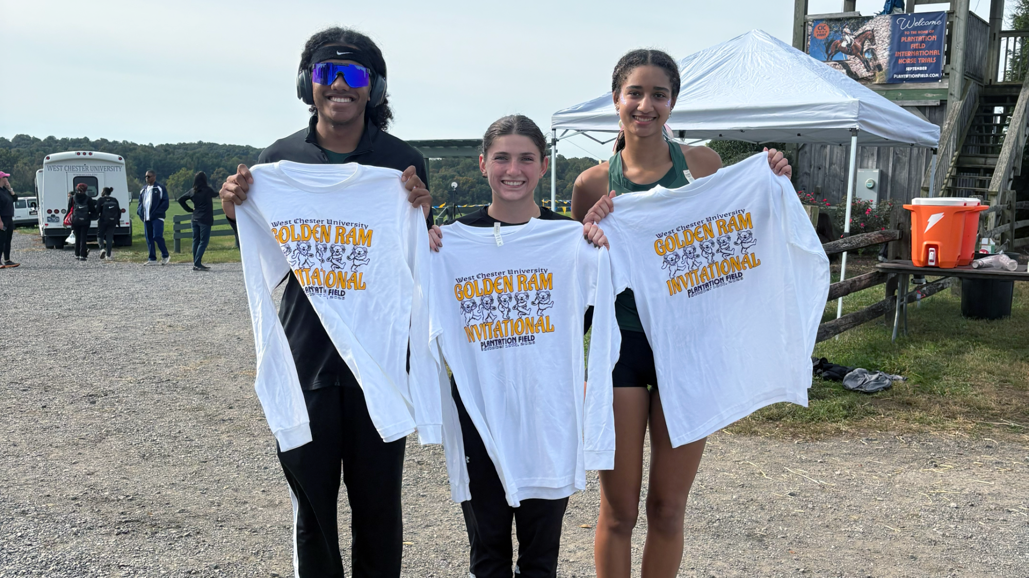 Gustavo Mora, Emma East and Kyanna Krall at Golden Rams Invite