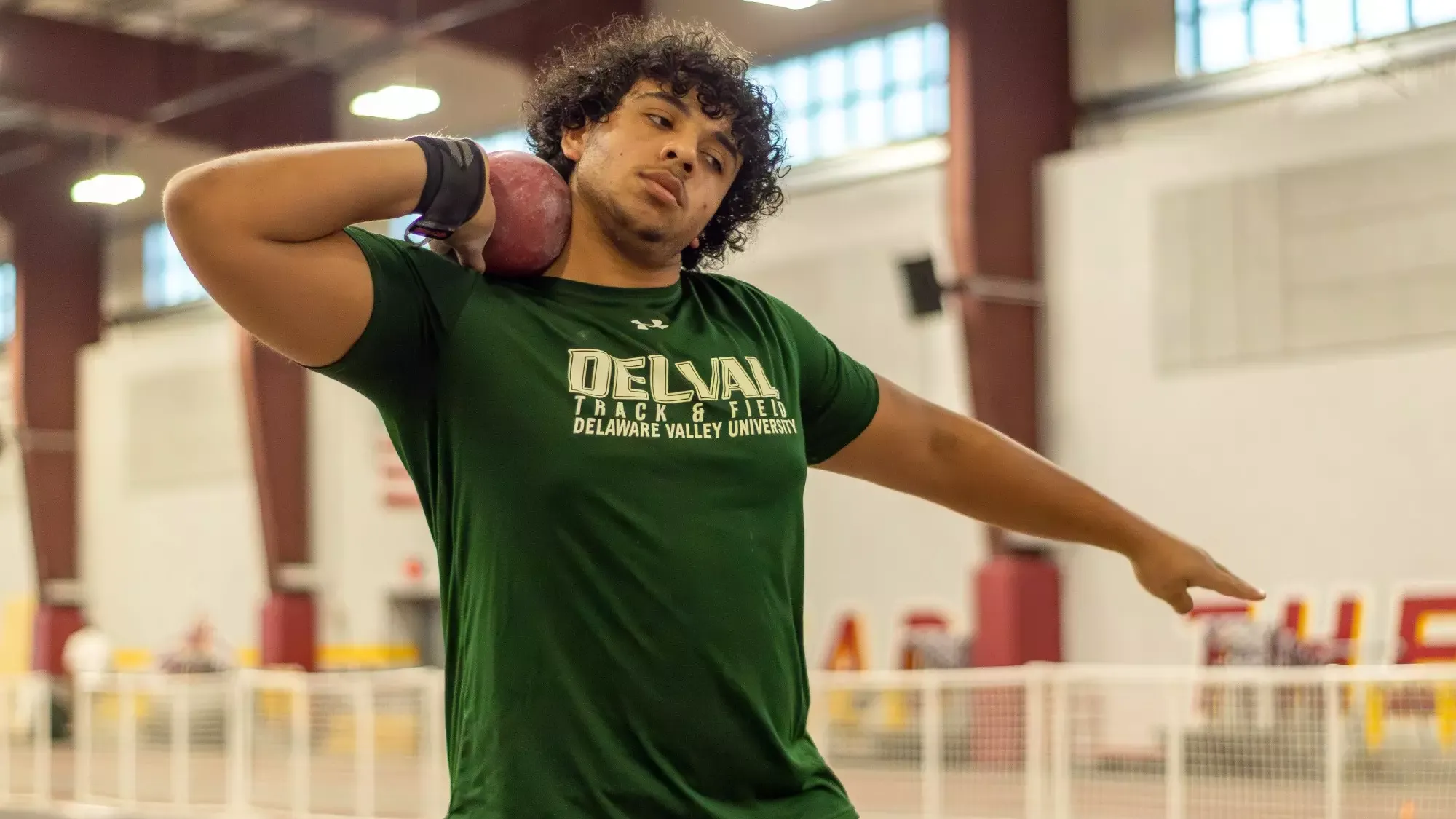 Evan Brown at PLEX Shootout for track and field