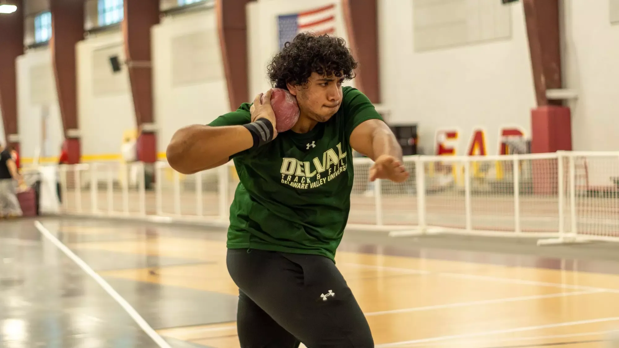 Evan Brown at PLEX Shootout for track and field