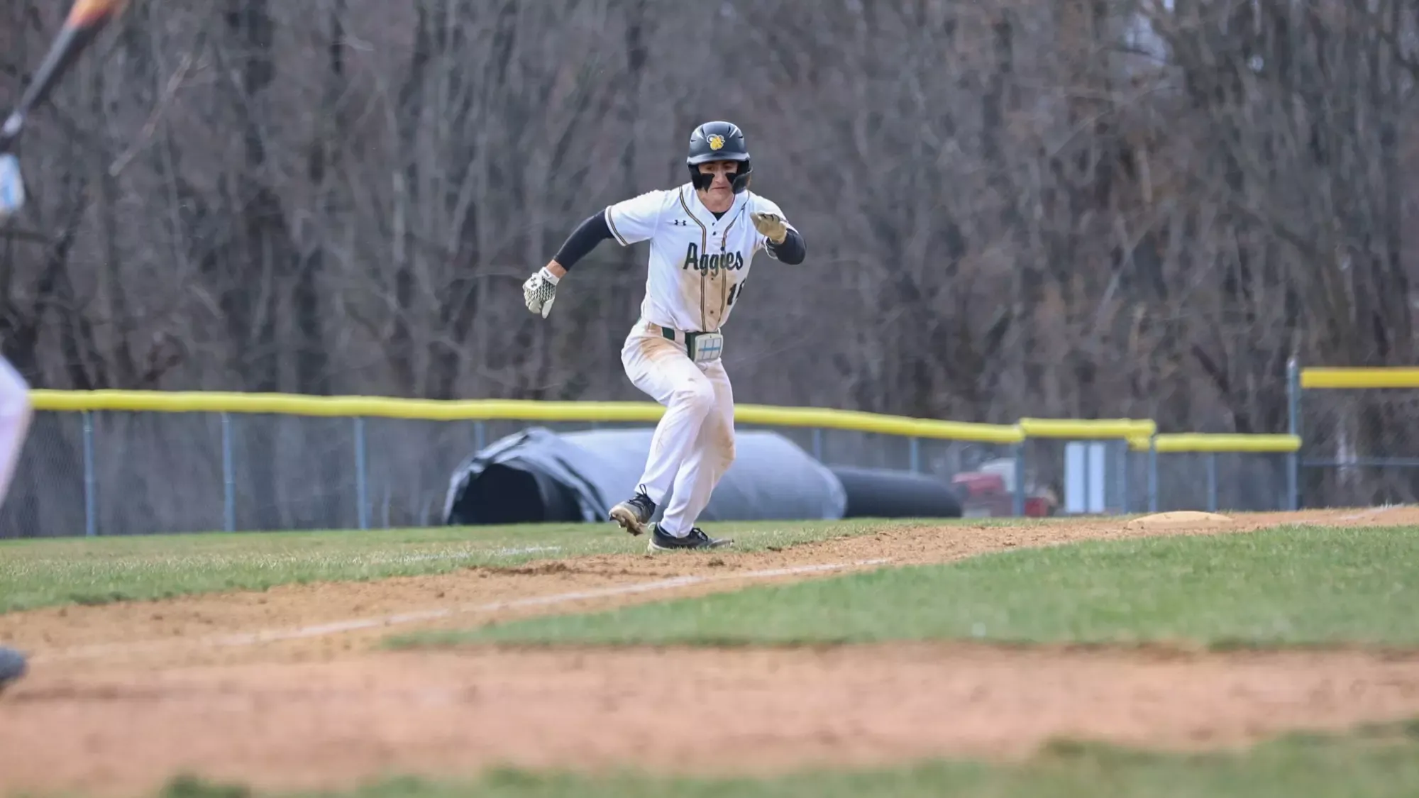 Gavin Migliori playing baseball against Stevens IT