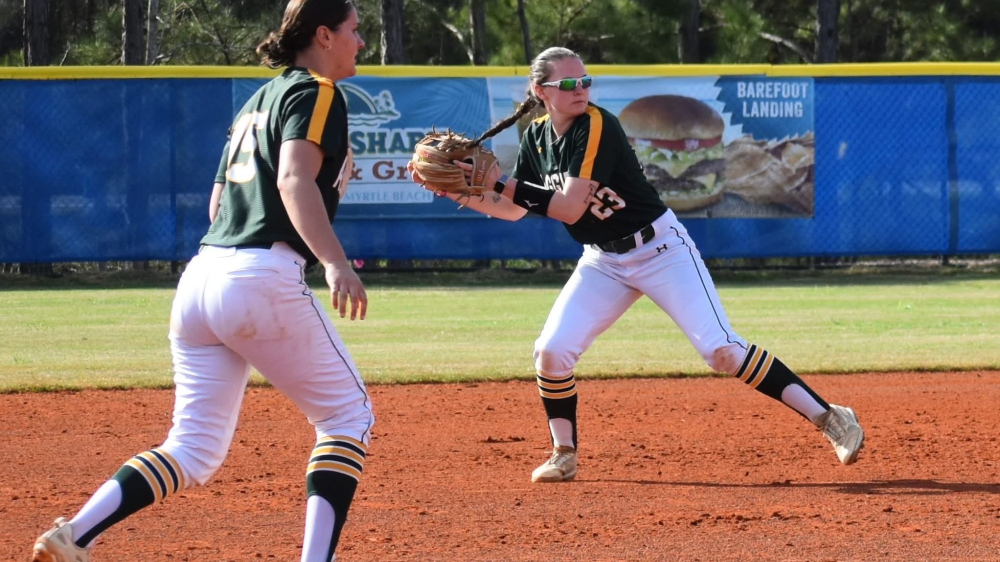 Tori Bockrath playing softball vs. Penn State Harrisburg