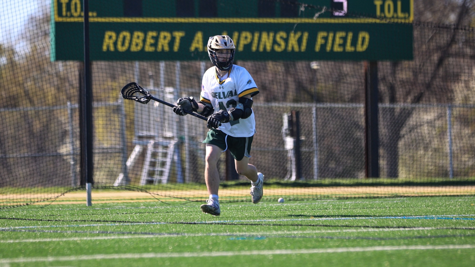 Danil Didden playing lacrosse against Misericordia 