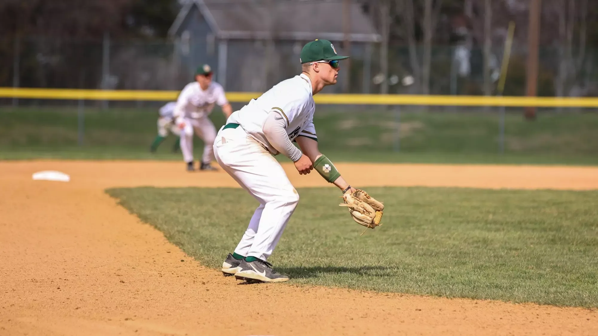 Nathan Fisher playing baseball against Valley Forge