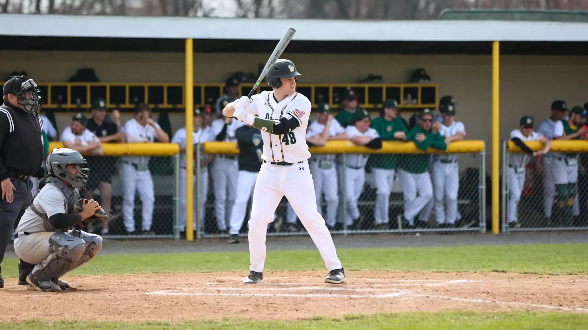 Lachlan Segedy playing baseball against Valley Forge
